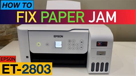 Epson Ecotank Et Paper Jam How To Fix Youtube