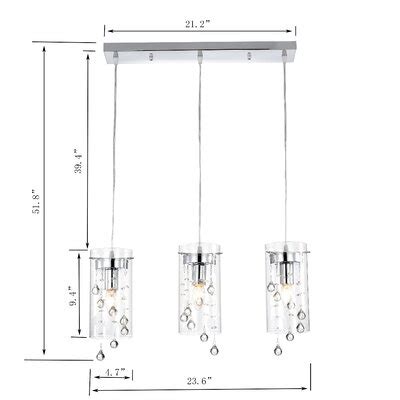 Orren Ellis Luminaire Suspendu De Forme Cylindrique Avec Des Accents En