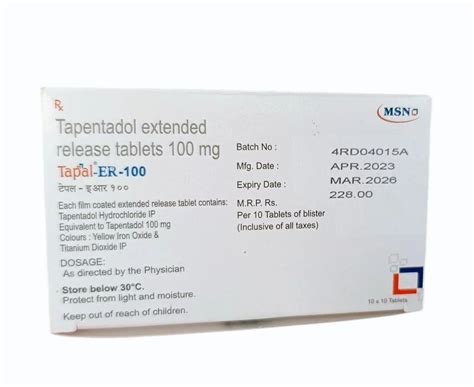 Tapentadol Extended Release Tablets Strength 100 Mg At Rs 228 Box In Varanasi