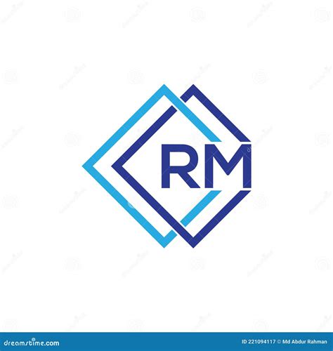 Rm Letter Logo Design On Black Backgroundrm Creative Initials Letter