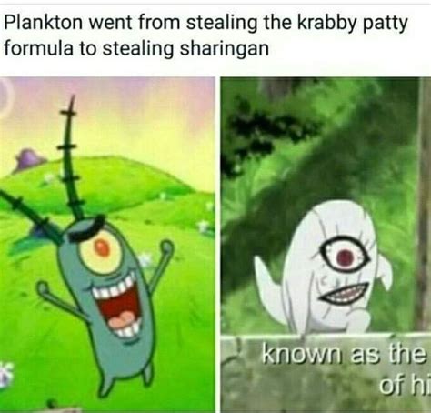 Plankton went from stealing the krabby patty formula to stealing ...