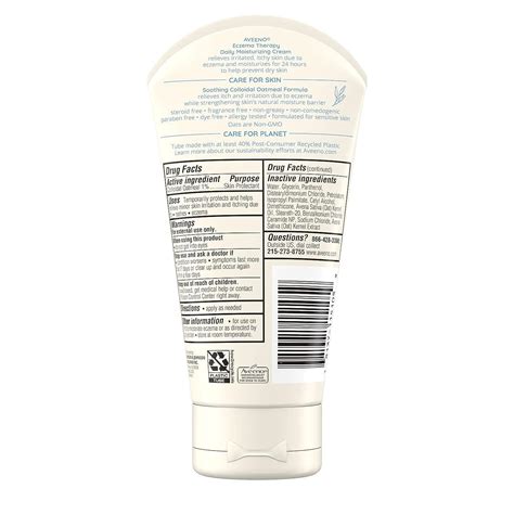 Aveeno Eczema Therapy Daily Moisturizing Body Cream Soothing Relief For Dry Itchy Skin 5 Oz