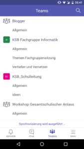 Microsoft Teams Gruppen Chat Plattform Web2 Unterricht