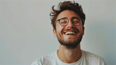 Premium Photo Smiling Man With Glasses