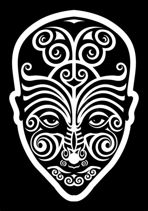 Maori face tattoo stock vector. Illustration of graphic - 18479001