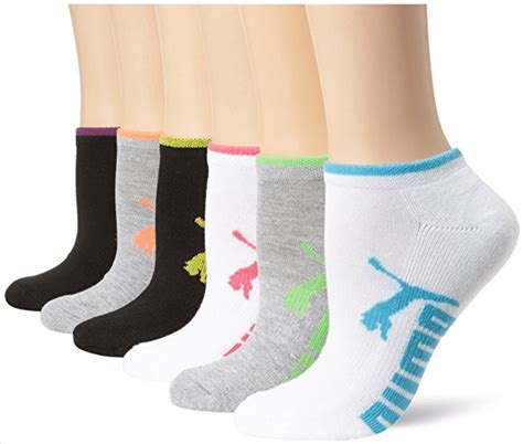 Puma Womens 6 Pack Low Cut Socks