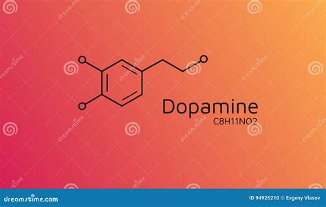 Estructura Molecular De La Dopamina Papel Pintado De La Fórmula Química