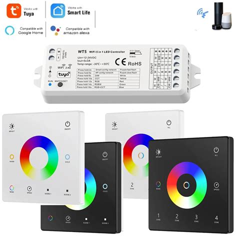 Tuya Wifi Rgbcct Led Controller Dc V Wt In Led Dimmer G Rf