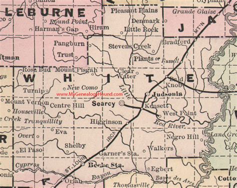 White County, Arkansas 1889 Map