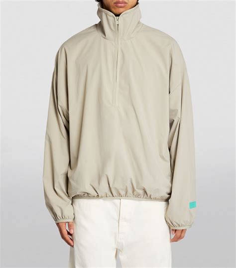 Mens Fear Of God Essentials Grey Half Zip Jacket Harrods Uk