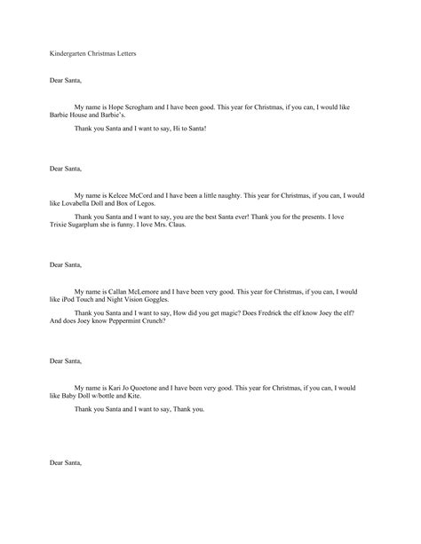 Free Printable Christmas Letter Templates [PDF] From Santa