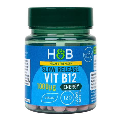 Timed Release Vitamin B12 Tablets 1000ug Vegan Holland Barrett