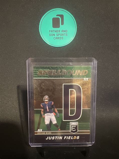 Panini Donruss Elite Spellbound Green Justin Fields Letter D Sb