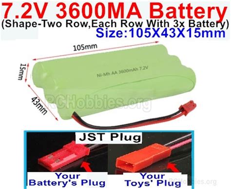 72v 3600mah Nimh Battery Pack 72 Volt 3600mah Ni Mh Battery Aa Jst Connector