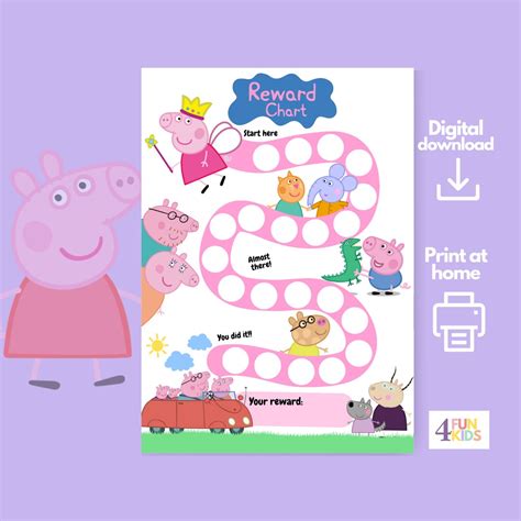 PEPPA PIG Reward Chart Printable Peppa Pig Behavior Chart Daily Chore ...