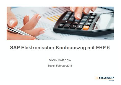 SAP Elektronischer Kontoauszug SAP Beratung STELLWERK