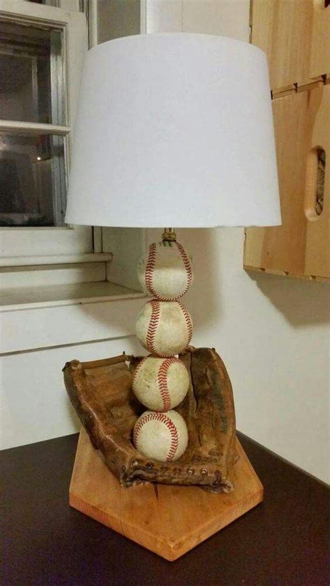 Baseball Lamp Baseball Lamp Diy Projects For Men Homemade Lamps