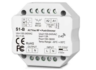 SKYDANCE S1 B AC Triac RF And Push Dimmer User Manual