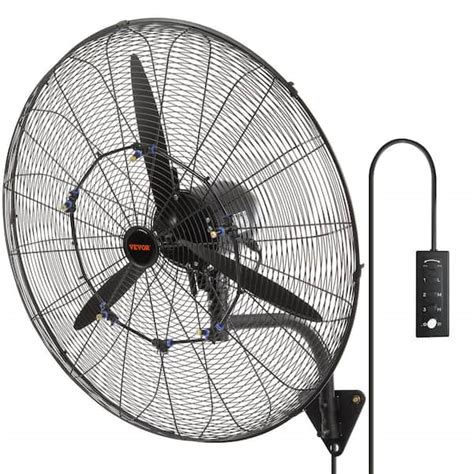 VEVOR Wall Mount Misting Fan 30 In 3 Speed High Velocity Max 9500 CFM