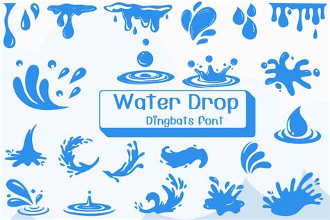 Water Drop Font By Ketsarin · Creative Fabrica