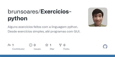 Github Brunsoares Exercicios Python Alguns Exerc Cios Feitos A