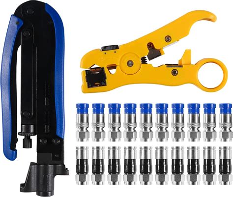 Gaobige Coaxial Compression Tool Coax Cable Crimper Kit Adjustable Rg