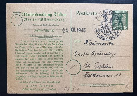 Berlin Germany Postal Stationery Postcard Cover Products Sample