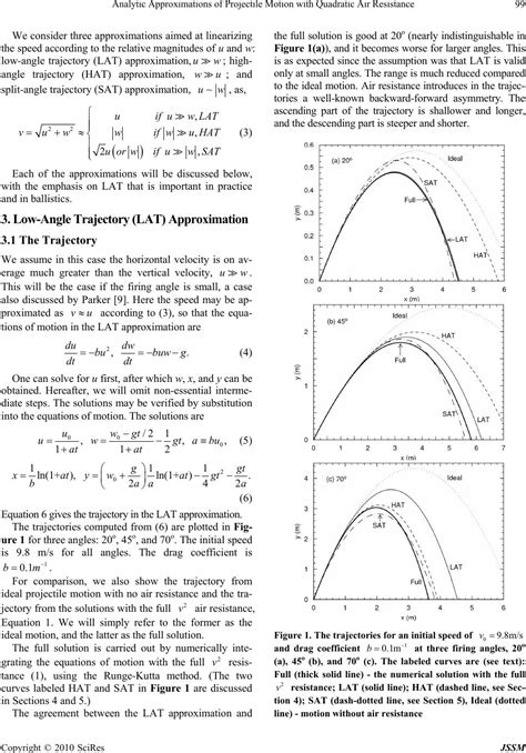 Projectile Motion Quadratic Equations