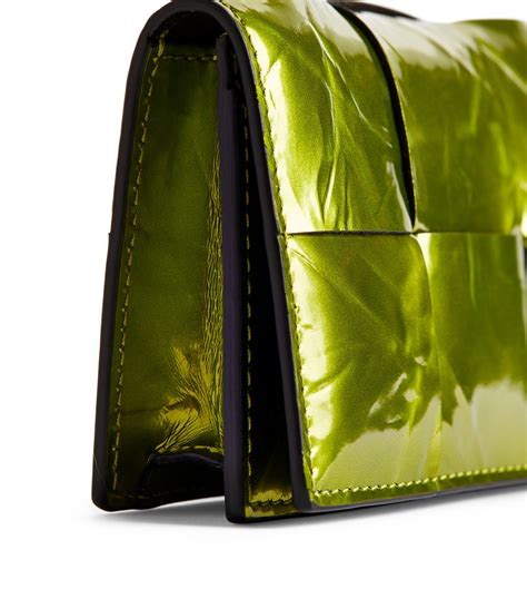 Bottega Veneta Green Leather Intreccio Business Card Holder Harrods UK