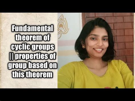 Fundamental Theorem Of Cyclic Groups Properties Of Group Based On