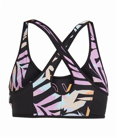 Bikini Top Roxy Roxy Active Athletic Bra Black Surfair Store