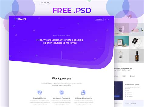 Free Portfolio PSD Template by Ujjal Hossain on Dribbble