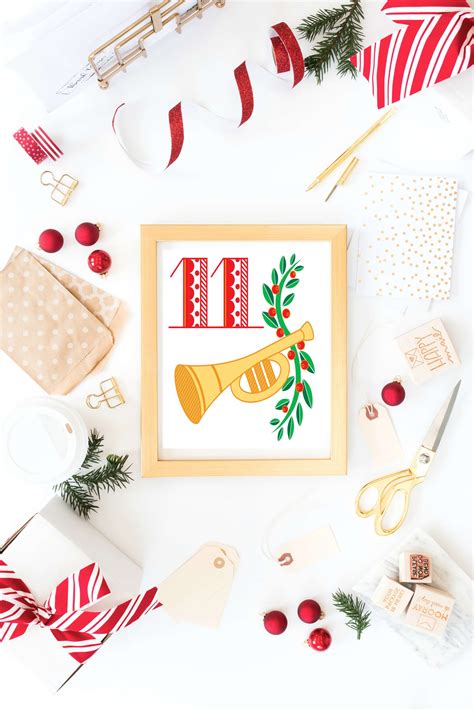 12 Days Of Christmas Printables Free Christmas Printable Wall Art