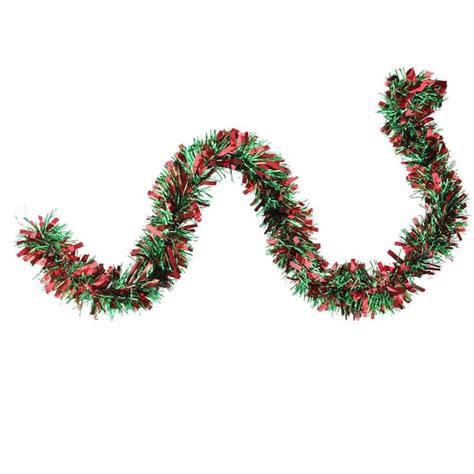 Northlight 50 Ft Festive Red And Green Thick Cut Christmas Tinsel