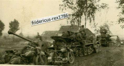 Foto Wh Ostfront Panzer J Ger Abt Halbkette Sd Kfz Mit Pak Postimages