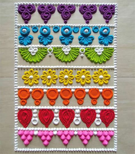 Top 10 Minimal and Simple Border Rangoli Designs for your Home