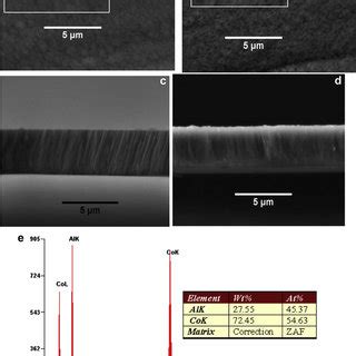 Aec FE SEM EDS Cross Section Micrographs Of Oxidized Bare Substrate