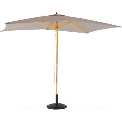 Parasol Droit Rectangulaire En Bois X M Cabourg Beige M T Central