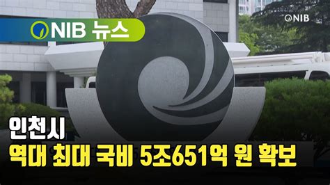 Nib 뉴스 인천시 역대 최대 국비 5조651억 원 확보 Youtube