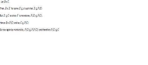 Proof of Knaster-Tarski Theorem