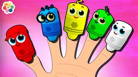 Learn Colors For Children | Finger Family Song & More Nursery Rhymes ...