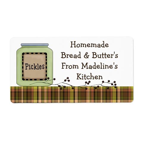 Homemade Pickle Jar Labels (Customize) | Zazzle