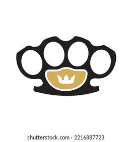 Brass Knuckles Known Knuckles Logo Crown Stock Vector (Royalty Free ...