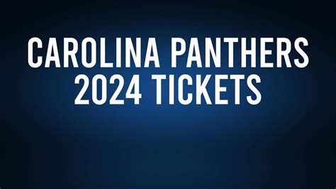 Carolina Panthers 2024 Tickets - Elaine Marylee