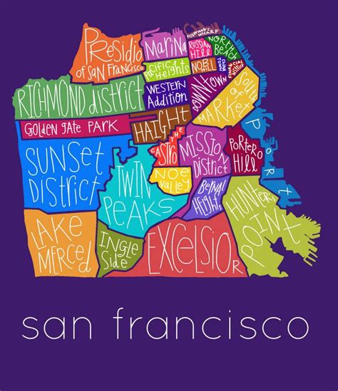 Travel infographic - San Francisco Neighborhoods Print - InfographicNow ...