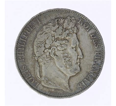 Monnaie France 5 francs 3ème type Domard Louis Philippe Ier Argent