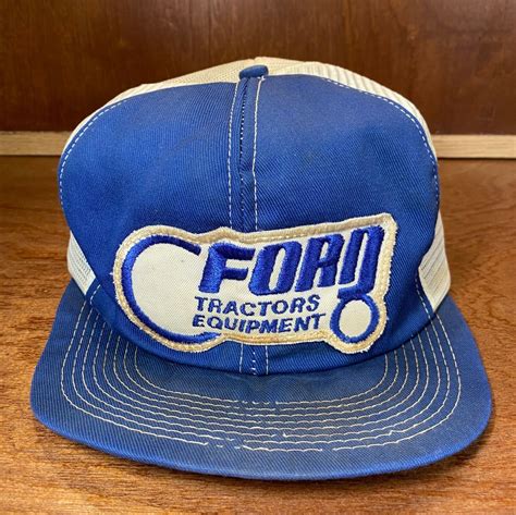 Ford Tractors Equipment Hat Vintage Mesh Blue Snapb Gem