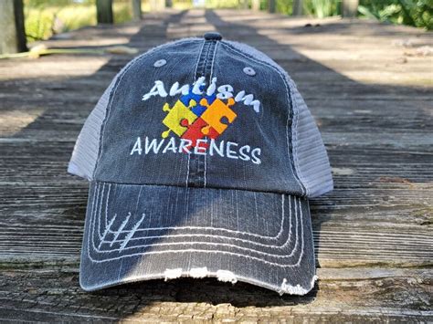 Autism Awareness Hat Autism Awareness Puzzle Piece Hat Etsy