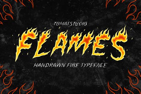 Fire Font Flames Font By Tomatstudio TheHungryJPEG