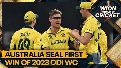 Icc World Cup 2023 Five Time Champions Australia Finally Off The Mark